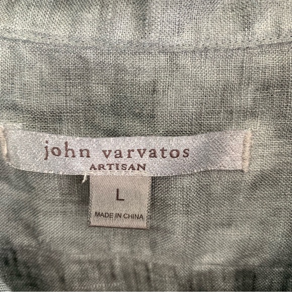 JOHN VARVATOS ARTISAN Button Down Linen Shirt Men’s Size Large - Picture 3 of 8